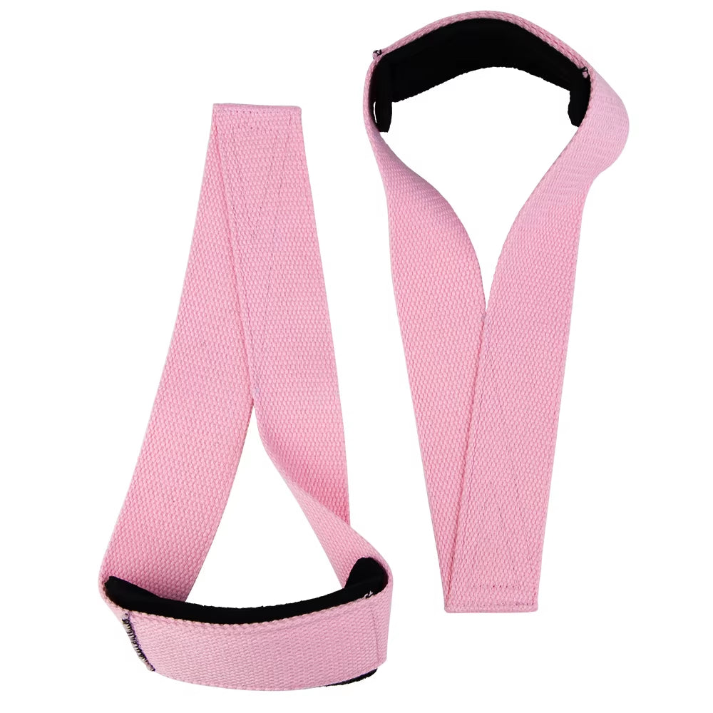 Padded Figure 8 Straps Deadlift Weight Lifting Wrist Straps Power Lifters Workout Pull-Ups Horizontal Bar Gym Fitness